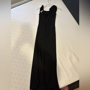 Beautiful figure enhancing full length black dress. Size 0
